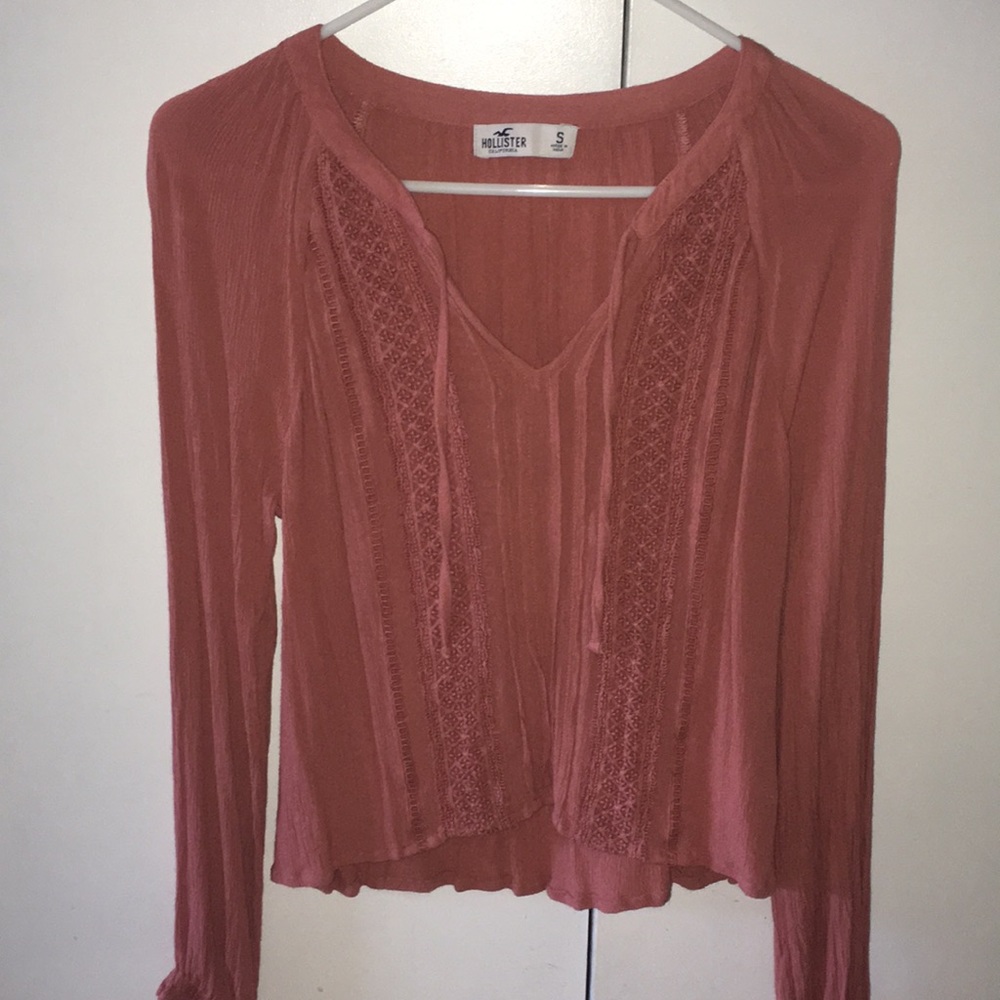 Hollister Long Sleeve Top Size Small Peasant Top